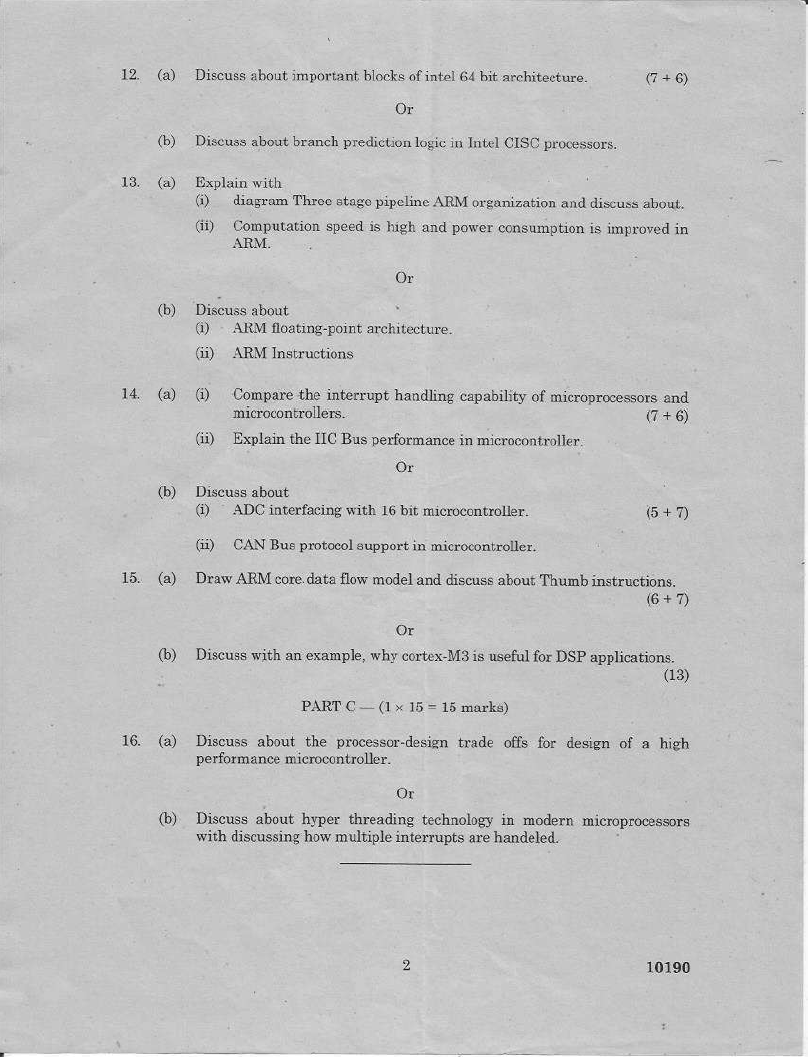 Advanced Microprocessor And Microcontroller