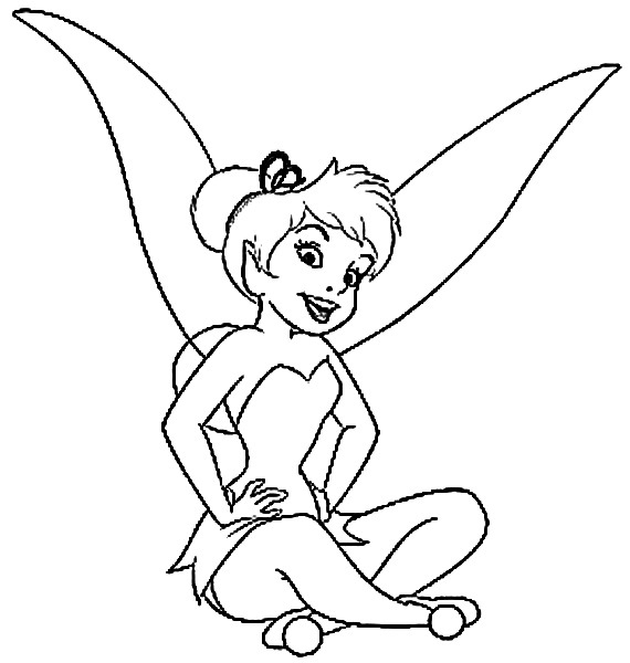 Tinkerbell Laughing Coloring Page Download Coloring Pages