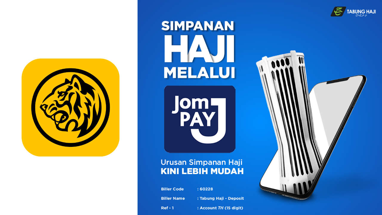 Cara Deposit Duit Tabung Haji Menggunakan JomPay Menerusi Maybank2U