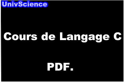 Cours de Langage C PDF.