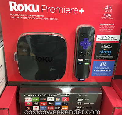 Watch your favorite shows and movies with the Roku Premiere+ Streaming Media Player