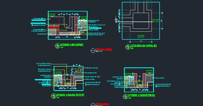 Gambar Kerja Detail Bak Kontrol dan Saluran File Dwg
