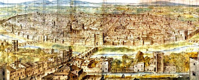 Pintura de la ciudad de Valencia, en la época del relato. Pintura de la ciudad de Valencia, en la época del relato.