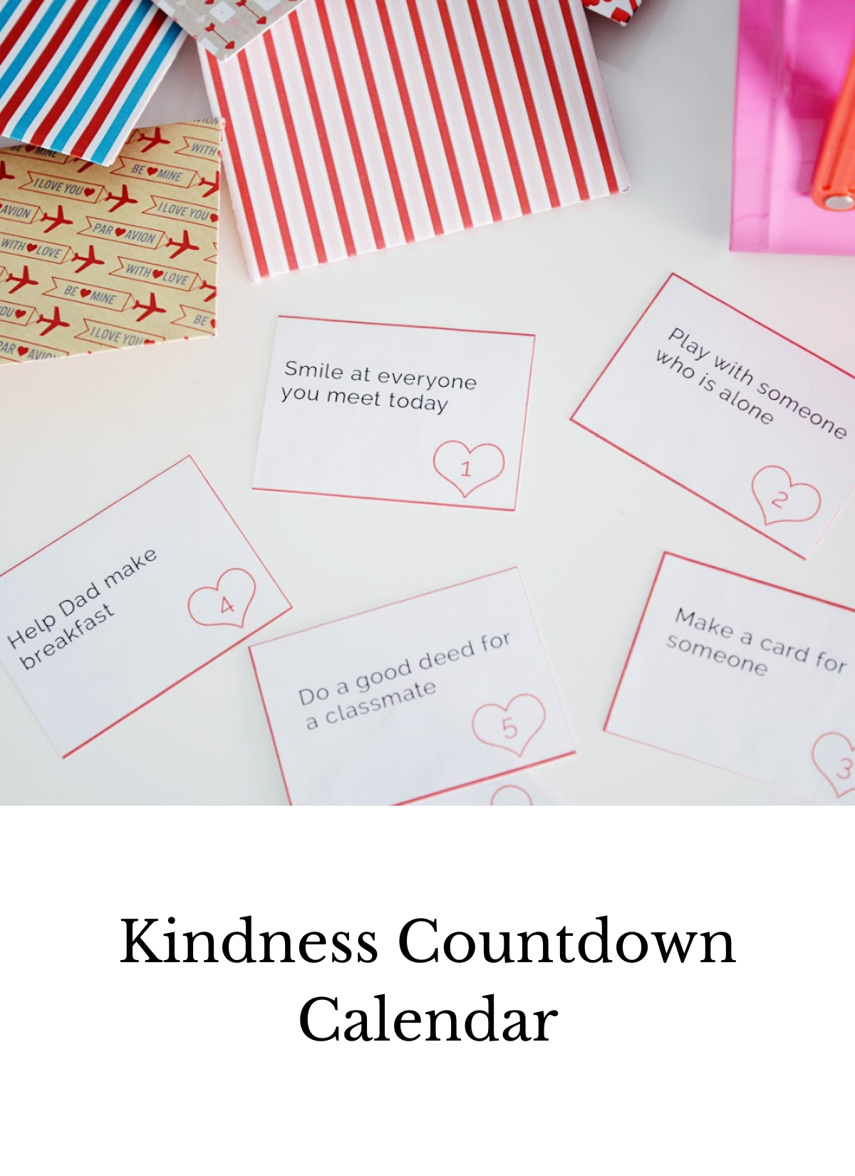 valentines kindness countdown calendar