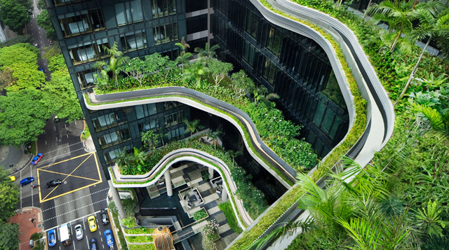 Parkroyal Hotel en Singapur tiene los mejores jardines a cielo abierto