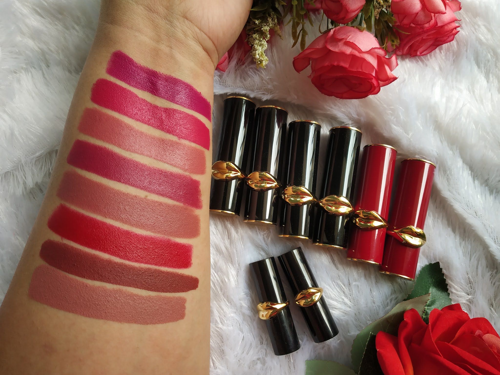 Makeup And Beauty !!!: Swatches Of Pat Mcgrath Labs Matte Trance Lipsticks