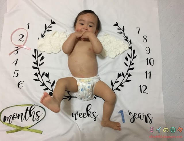 赤ちゃん 生後１歳2ヶ月 14ヶ月身体測定 成長記録