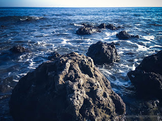 Morning Sunlight On The Rocks And Beach Sea Water At Umeanyar Village North Bali Indonesia