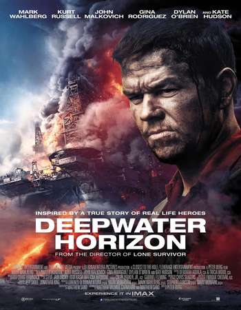 Poster Of Deepwater Horizon 2016 English 500MB BRRip 720p ESubs HEVC Free Download Watch Online downloadhub.in