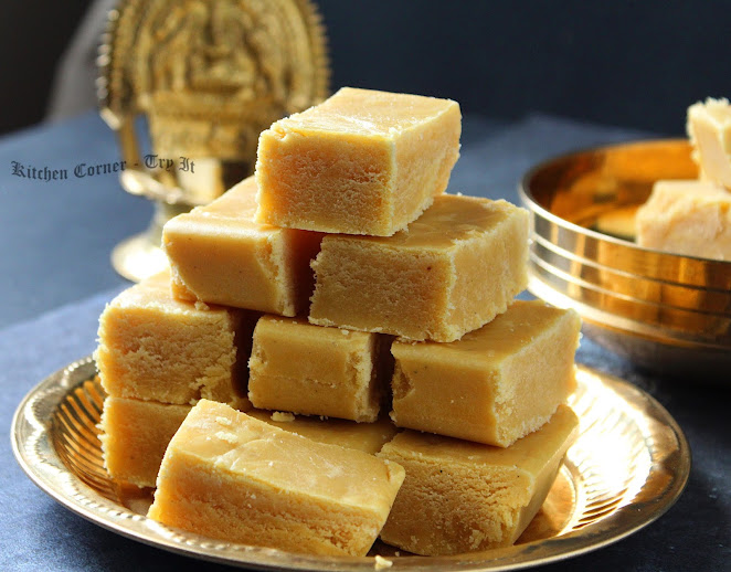 Ghee Mysore Pak Homemade Soft Mysore Pak