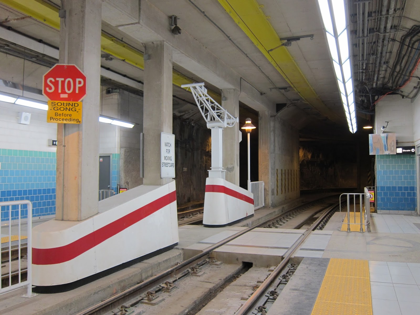 Pedestrican crossover at Queens Quay station