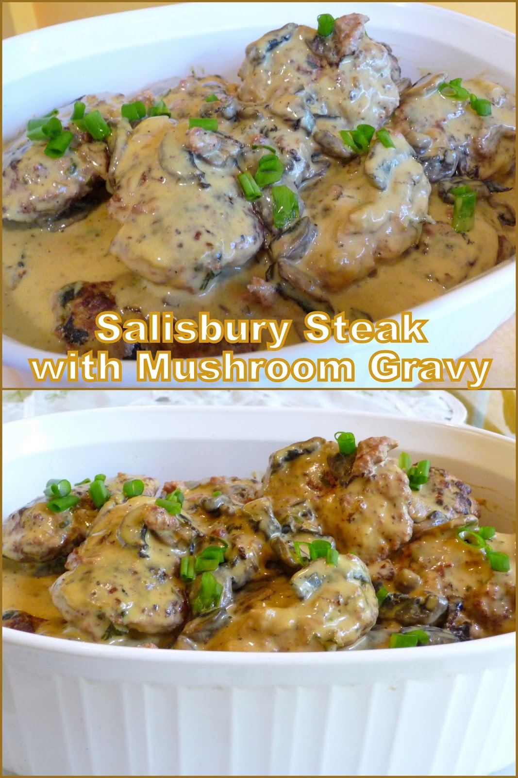 SALISBURY STEAK WITH MUSHROOM GRAVY