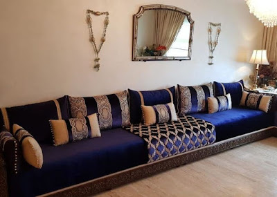 صالونات مغربية بالازرق الملكي 