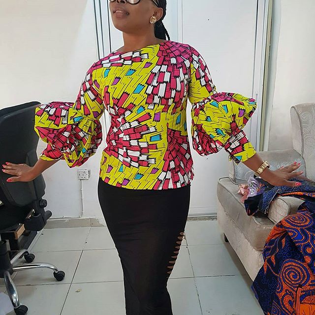 Creative Ankara Top Designs You Will Love; The Sleeves Make Sense