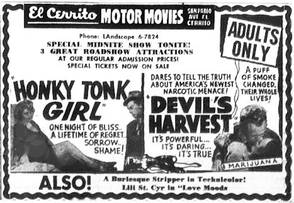 Lost Movie Theatres of Richmond California El Cerrito Motor Movies (El
