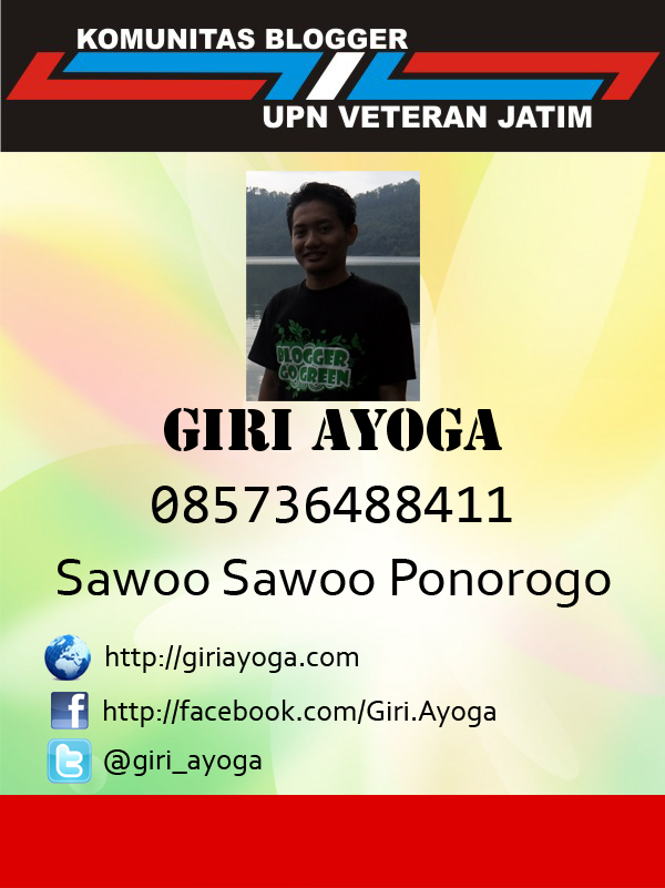 Contoh Desain ID Card KOMUNITAS BLOGGER UPN