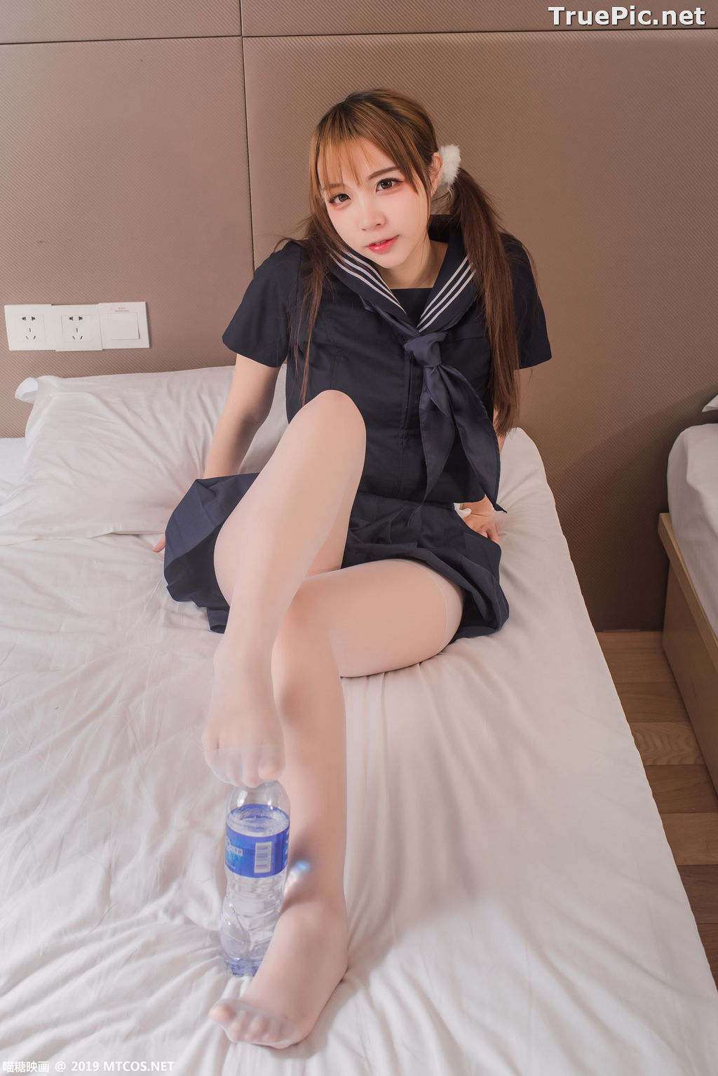 Image [MTCos] 喵糖映画 Vol.042 – Chinese Cute Model – Black Japanese School Uniform - TruePic.net - Picture-30