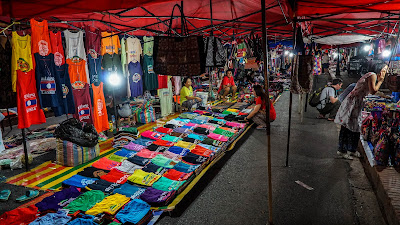 The night market in Luang Prabang felt languid in general