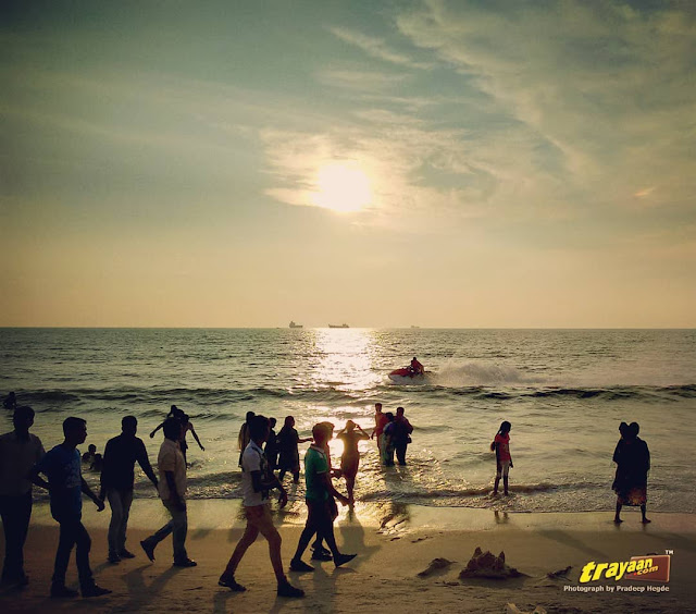 At Panambur beach of Mangaluru