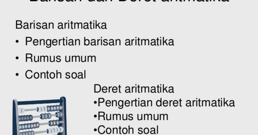 Rumus Barisan Dan Deret Soal Dan Pembahasan Guru Sma