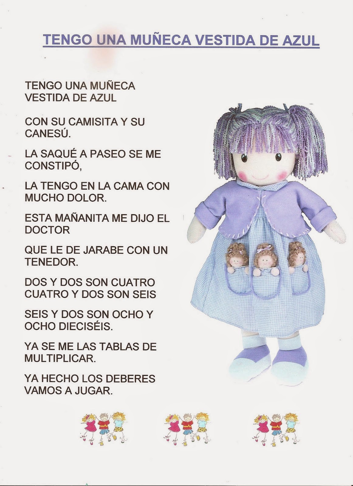 Recursos alternativos de Educación Infantil Canción con letra escrita