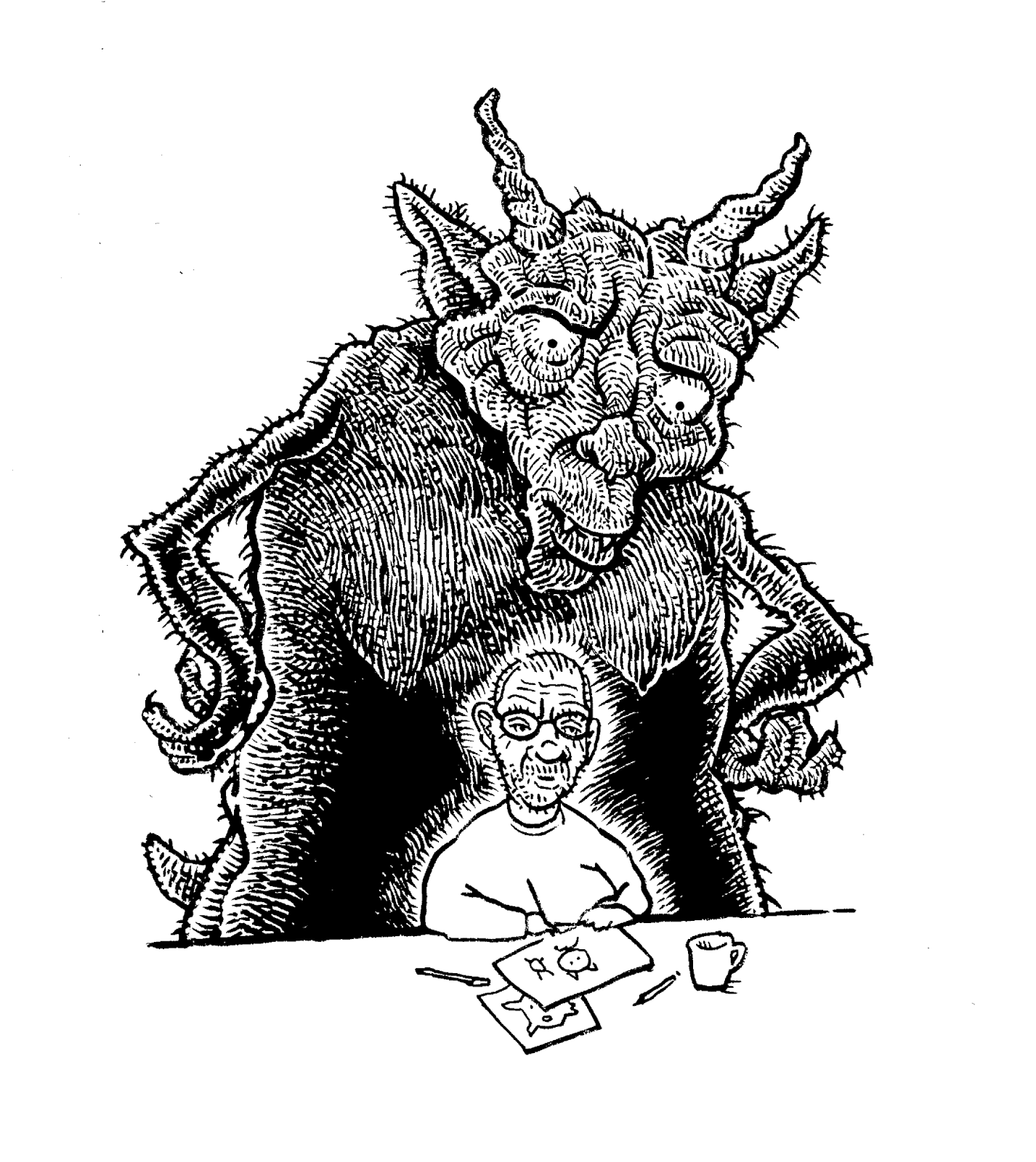 Don Moyer Sketchbook Drawing monsters