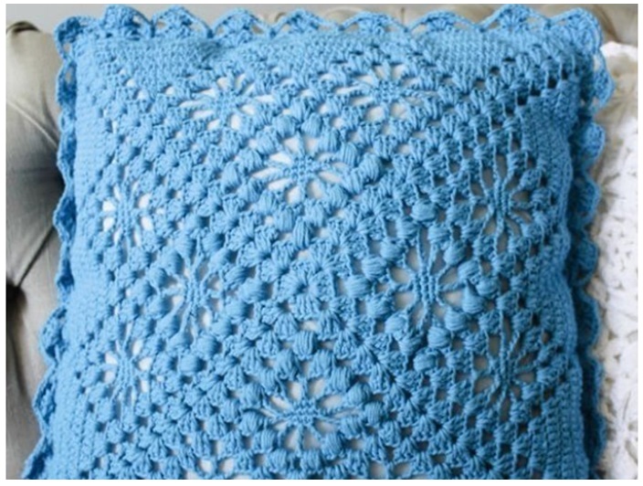 Funda de cojin en crochet