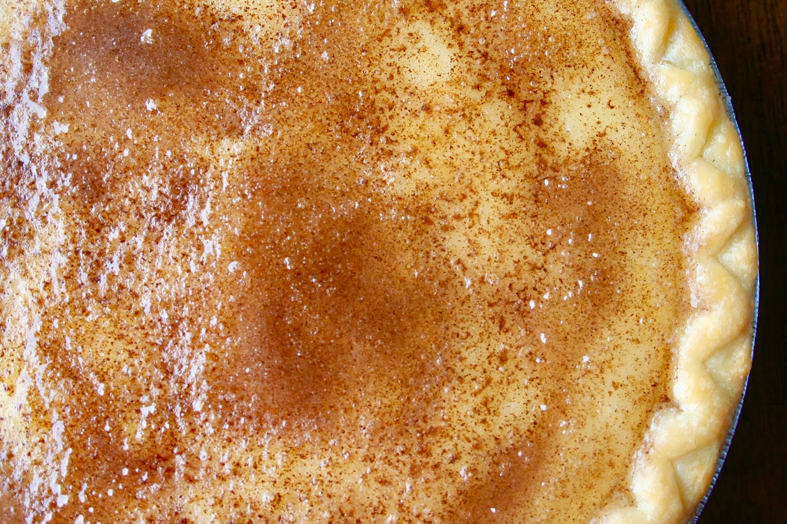Eggnog Brulee Pie