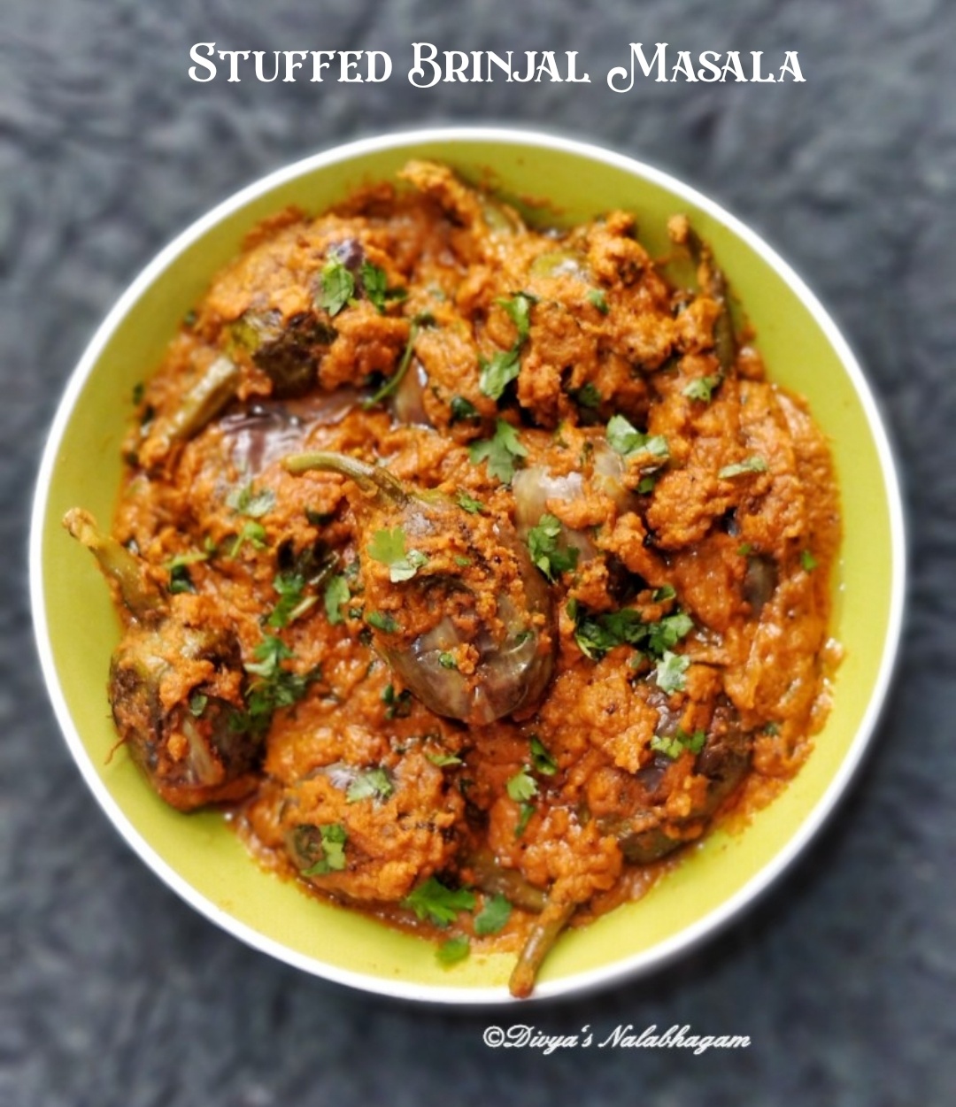 Stuffed Brinjal Curry Tamil Nadu Style Stuffed Kathirikkai Masala Divya's Nalabhagam