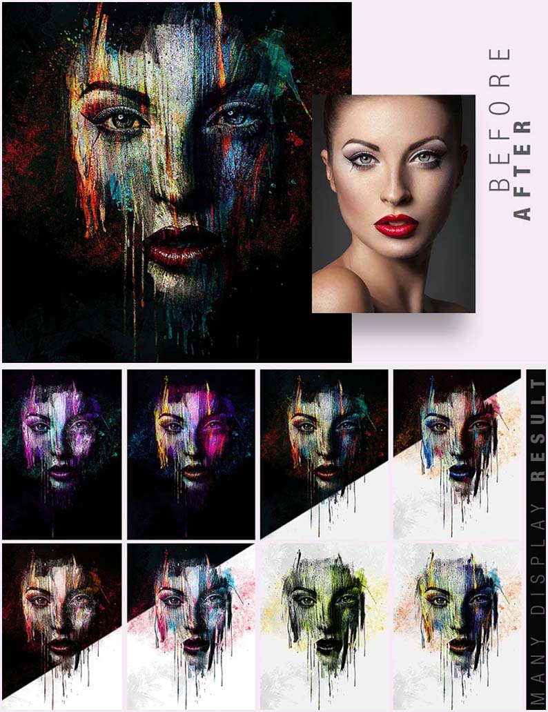 Face Painting PSD Photo Template
