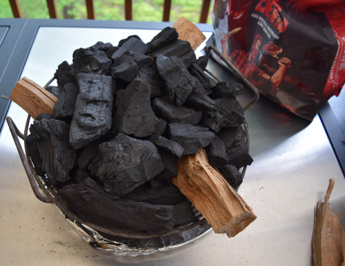 Kick Ash Basket full of Jealous Devil lump charcoal