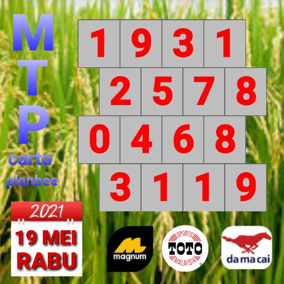 Carta Ramalan 4d Mtp Ramalan Rabu 19 05 2021
