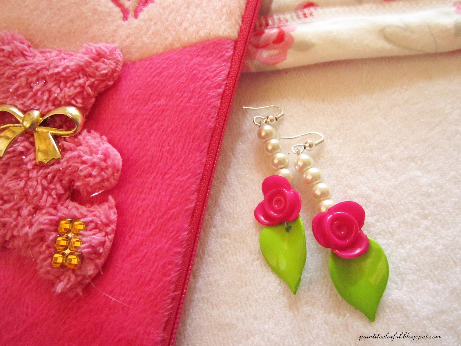 DIY rose earring A little love everyday!