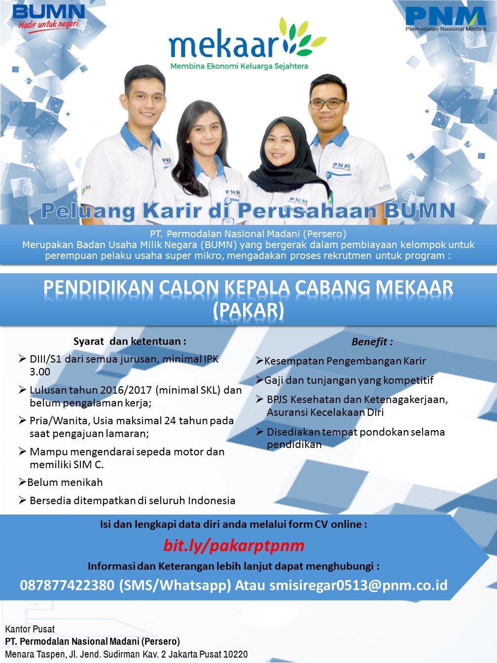 Lowongan Kerja Terbaru PT Permodalan Nasional Madani (Persero) Besar