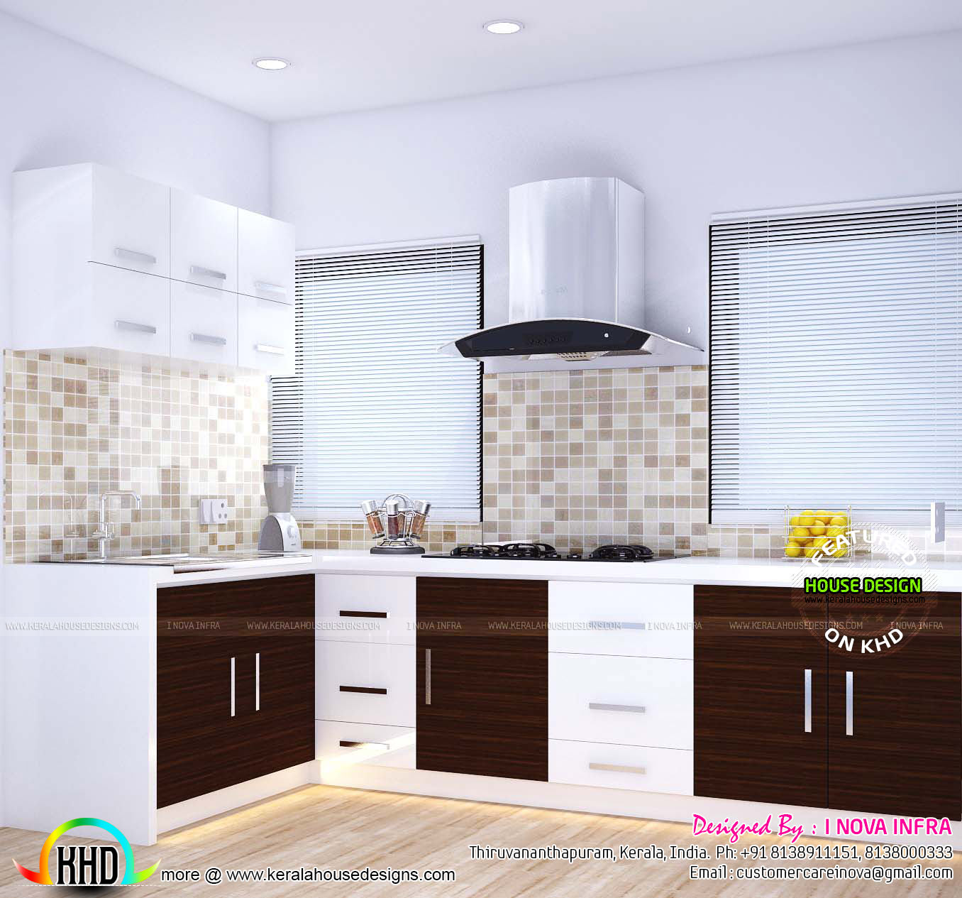 Kerala kitchen interiors - Kerala home design and floor plans - 8000