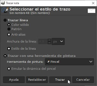 Comprender pintar rutas y otras herramientas con Gimp