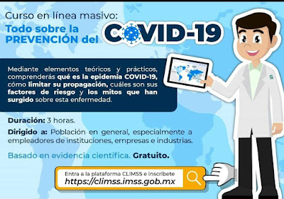 Alrededor de 63 mil usuarios se han inscrito al curso en línea “Todo sobre la prevención del COVID-19”