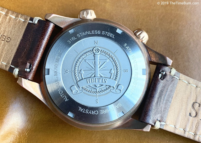Heitis Okeanos Bronze case back