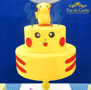 ideas de pasteles de pikachu para Fiesta Pokemon