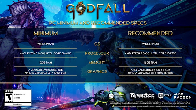 الكشف عن مواصفات تشغيل لعبة Godfall النهائية على جهاز PC