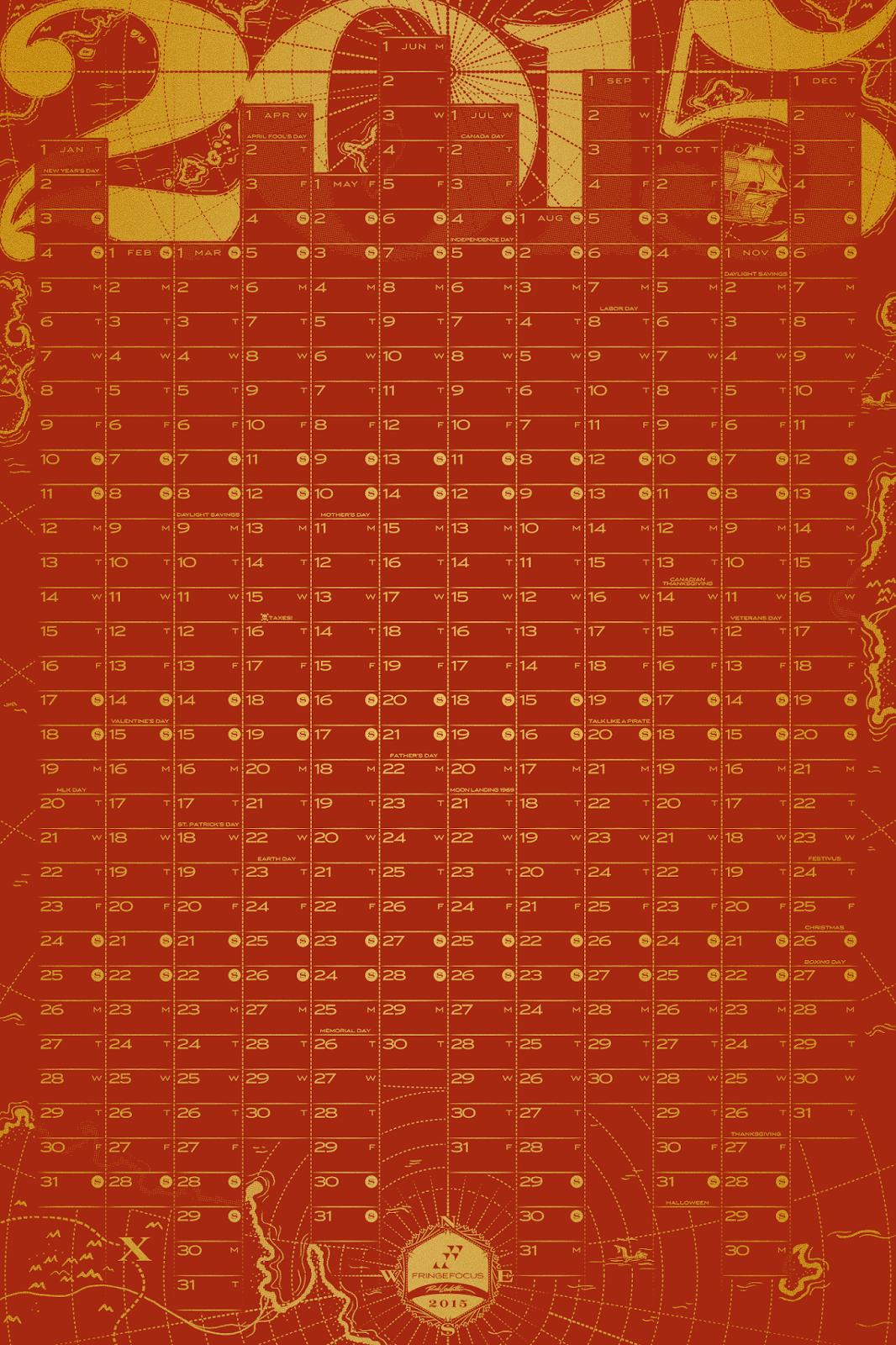 INSIDE THE ROCK POSTER FRAME BLOG Fringe Focus Marauders Wall Calendar