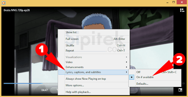 Menampilkan Subtitle Film di Laptop Menampilkan Subtitle Film di Laptop