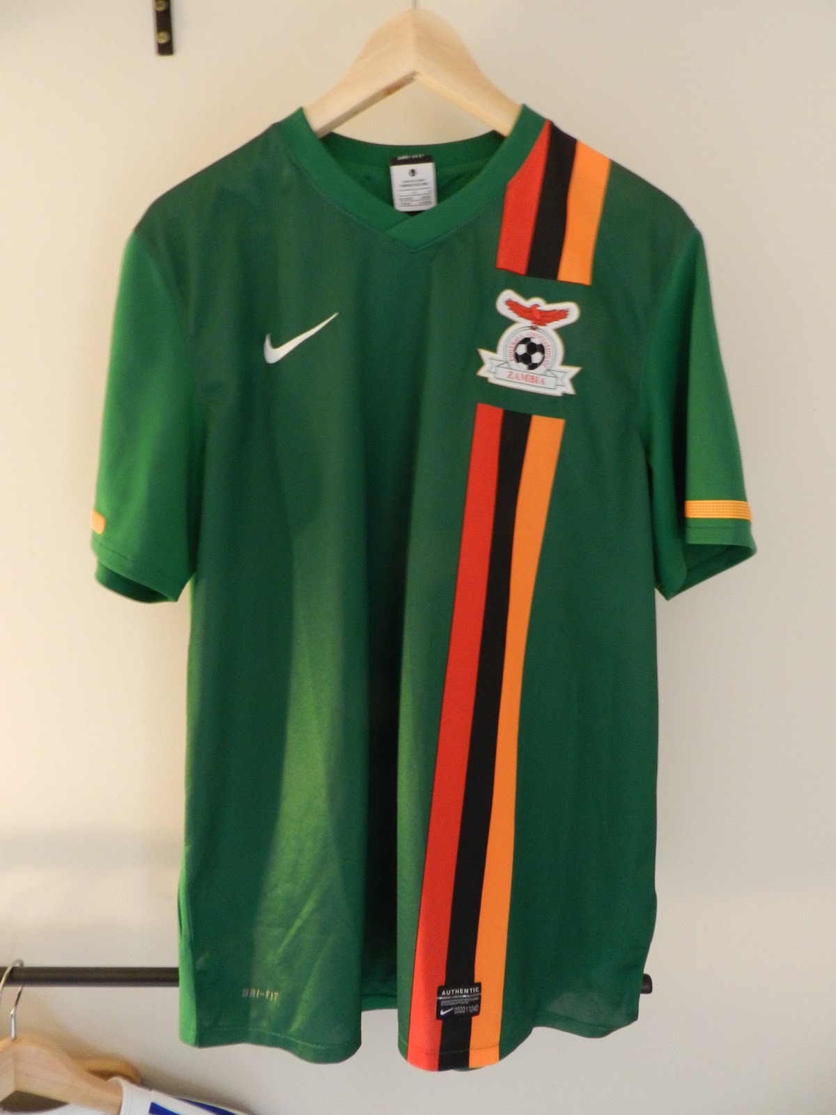 My Collection of National Football Shirts Zambia