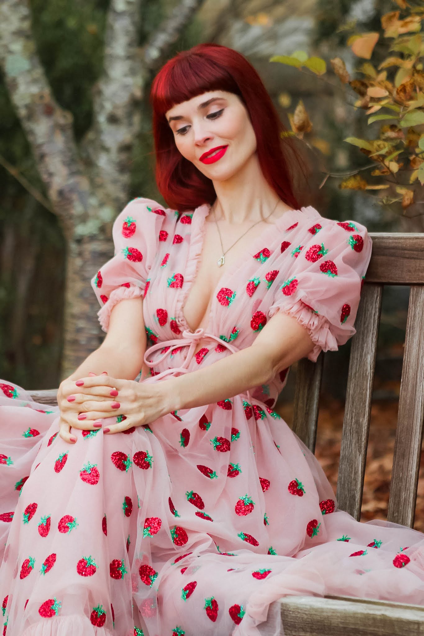 review strawberry dress