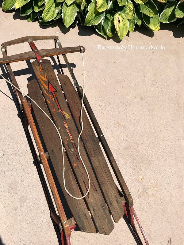 Flexible Flyer Sled Makeover Flexible Flyer Sled On A Patio