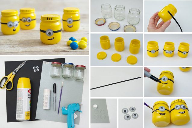 Reciclar boiões de vidro Mínimos feitos com Boiões de Vidro de comida para a Bebé