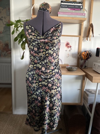Diary of a Chain Stitcher: Sewing Patterns by Masin Sicily Slip Dress in Liberty Print Floral Silk Satin