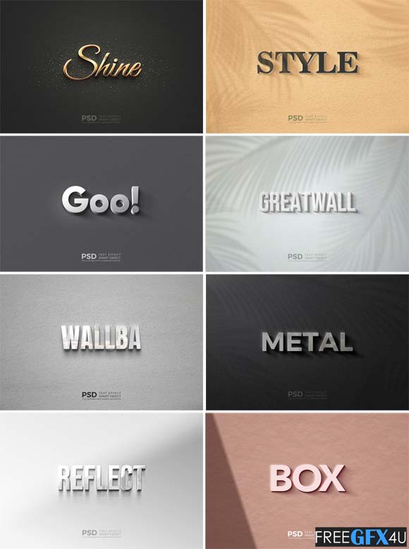 Free Download 8 Modern Text Style Effect 8 Modern Text Style Effect
