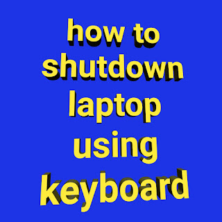 how to shutdown laptop using keyboard