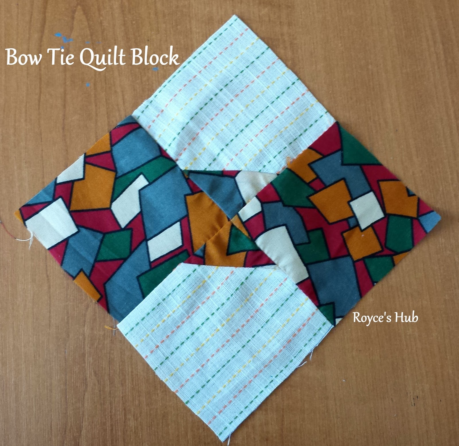 Royce's Hub Bow Tie Quilt Block
